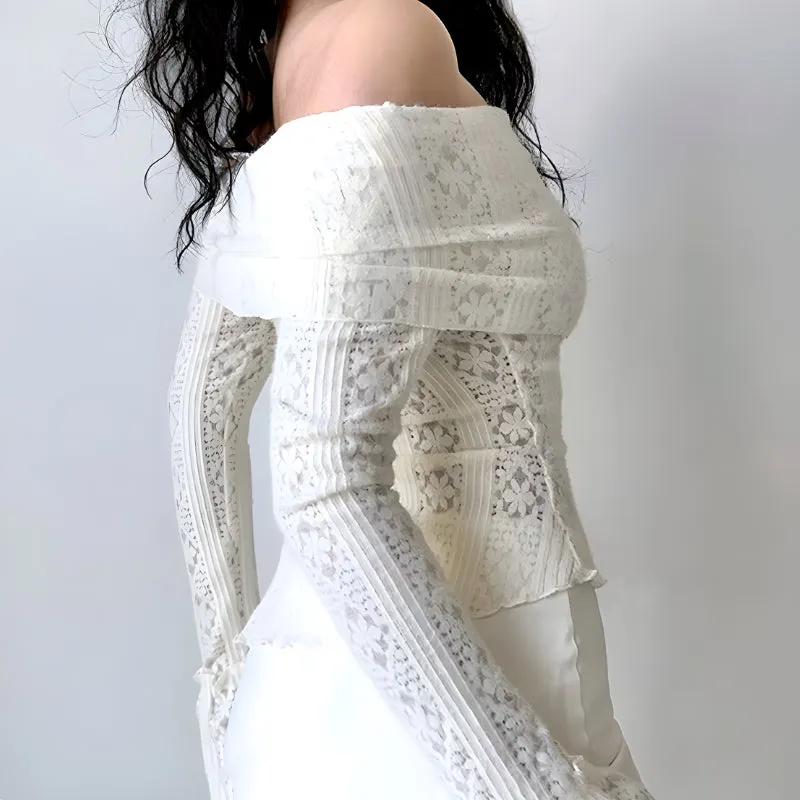 Maxct &Lace Off Shoulder Top
