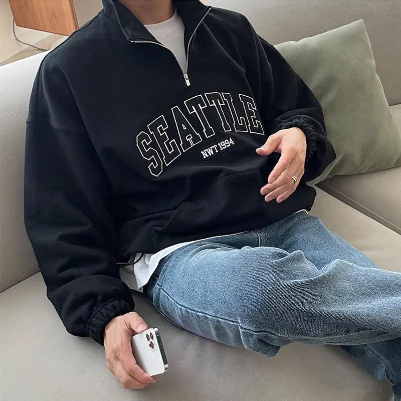 Maxct 4308 HALF ZIP-UP SEATTLE TURTLENECK SWEATER