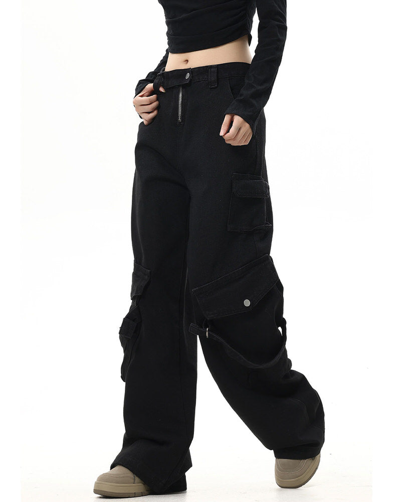 Hashtag Drama Black Cargo Jeans Maxct