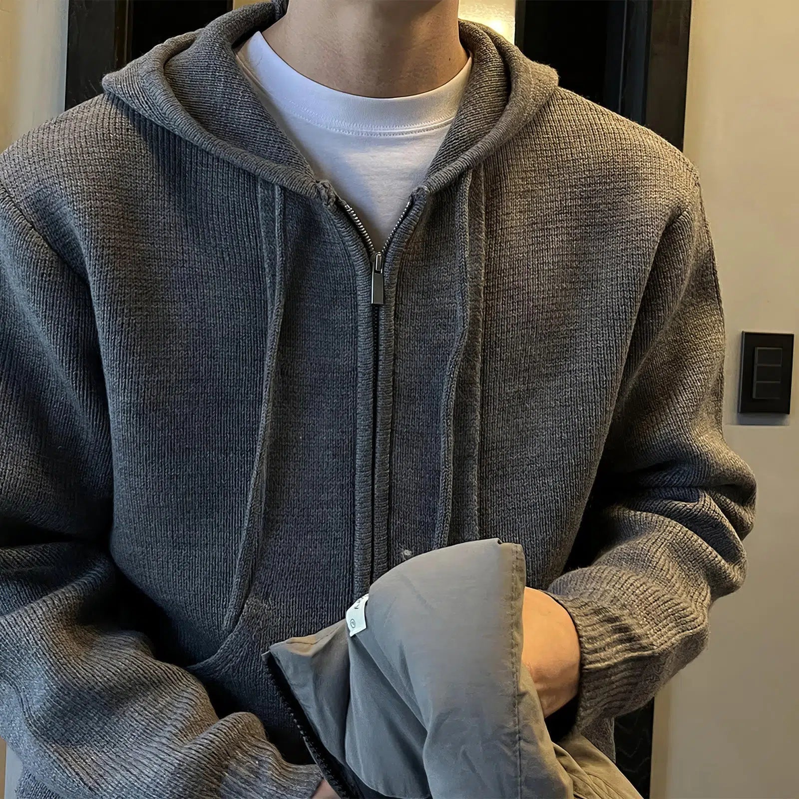 Maxct Full Zip Hooded Sweater Jacket