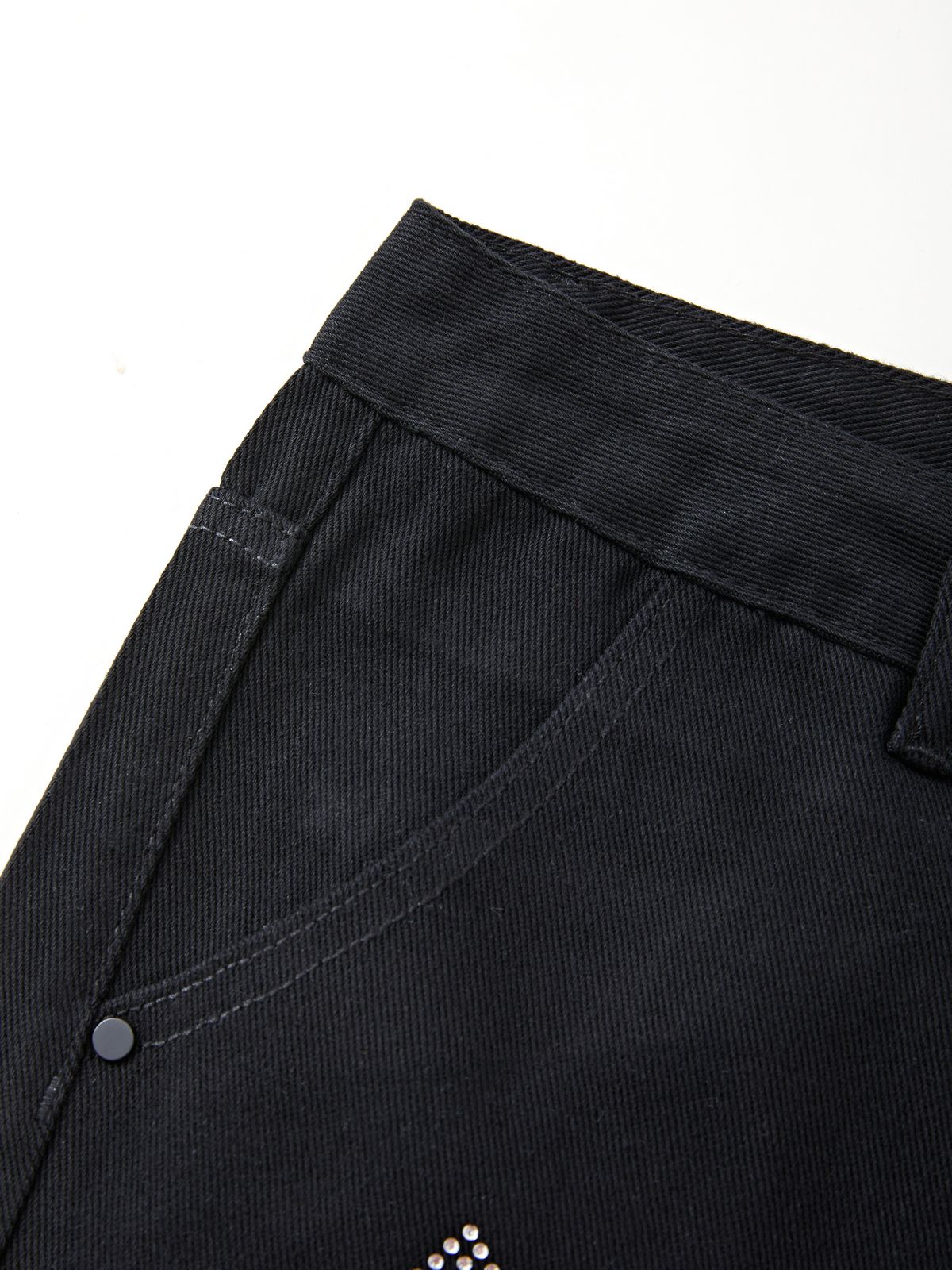 Men's Cross Rhinestone Loose Fit Jeans Maxct