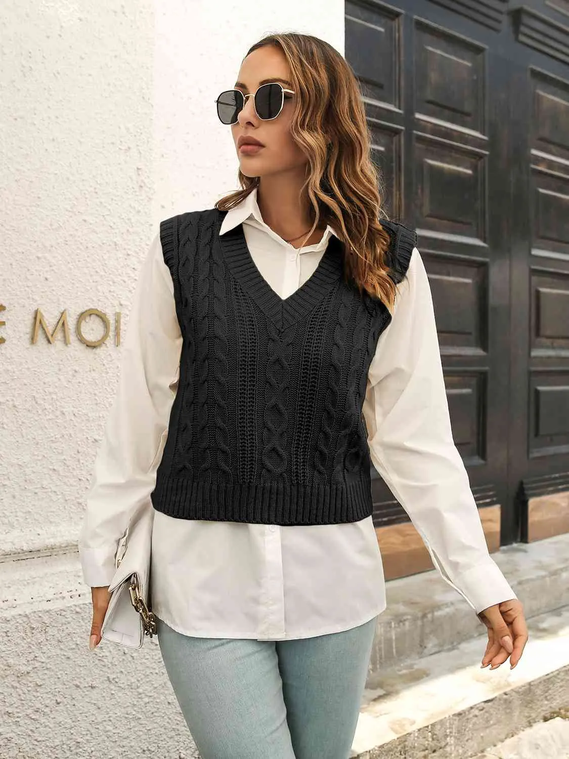 Maxct &Urban Style V-Neck Sweater Vest