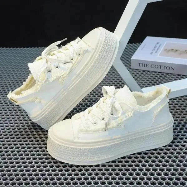 Shoes for Teen Girls Canvas Platform Sneakers Maxct