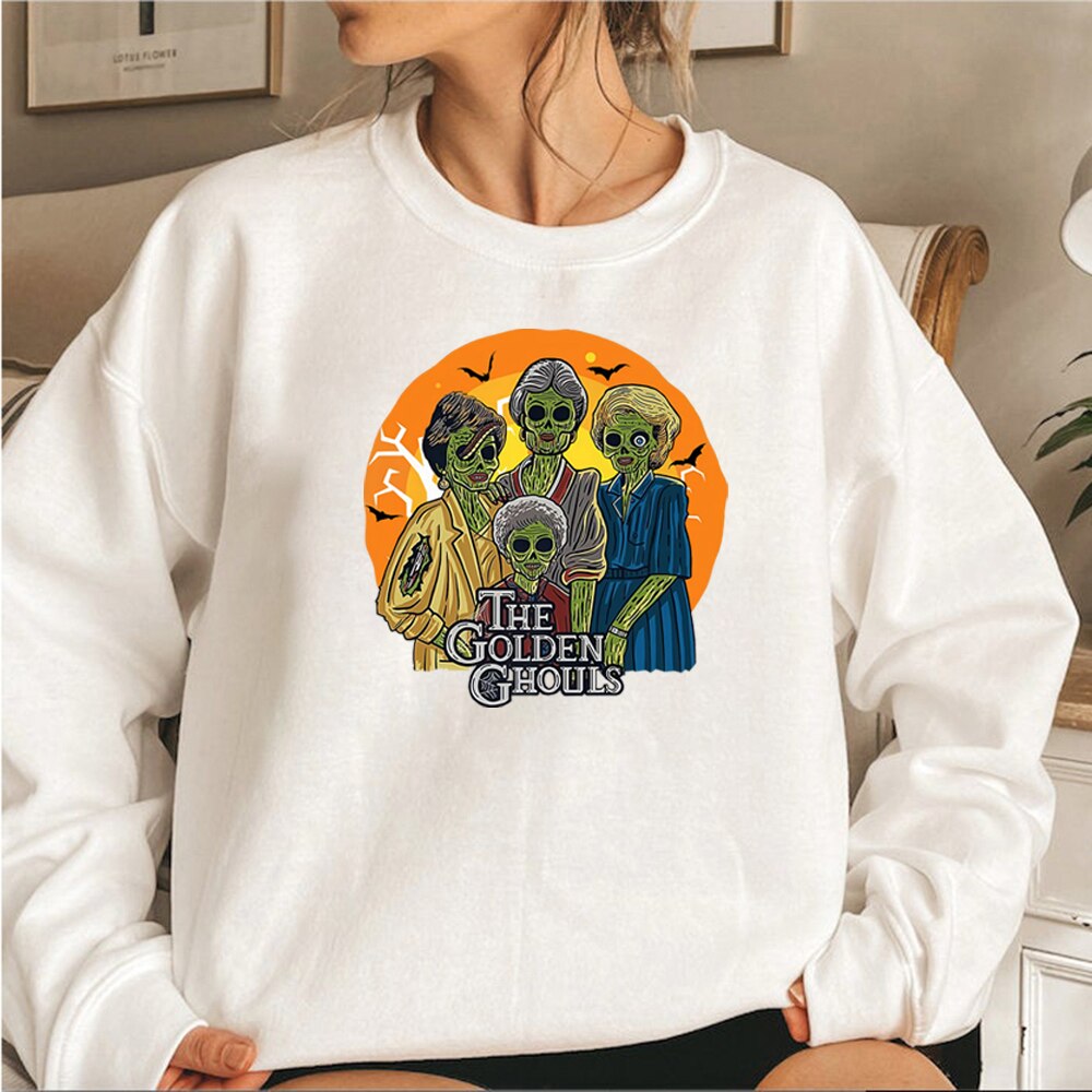 Maxct Halloween Awakecrm The Golden Ghouls Halloween Sweatshirt Tv Show Golden Gilrs Inspired Hoodie Funny Witch Vampire Pullover Halloween Sweatshirts