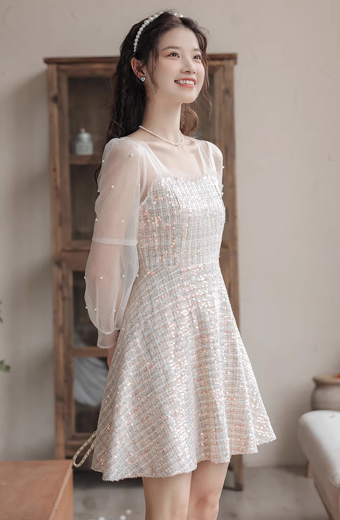 Daytime Sequin Tweed Mini Dress Maxct