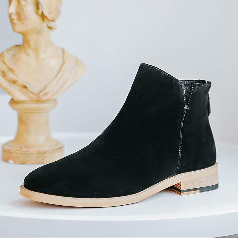 Men's England Ankle Boots Zip Genuine Leather - true deals club