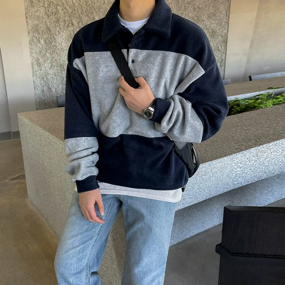 Maxct 10186 Contrast Polo Sweater