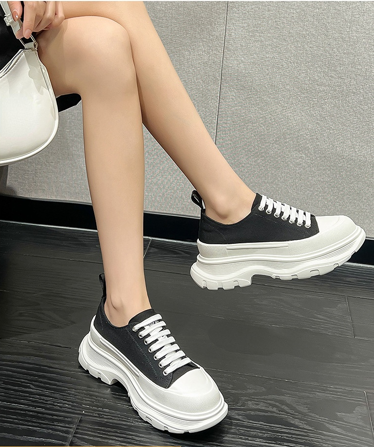 5cm Canvas Chunky Sneakers for Women - true-deals-club