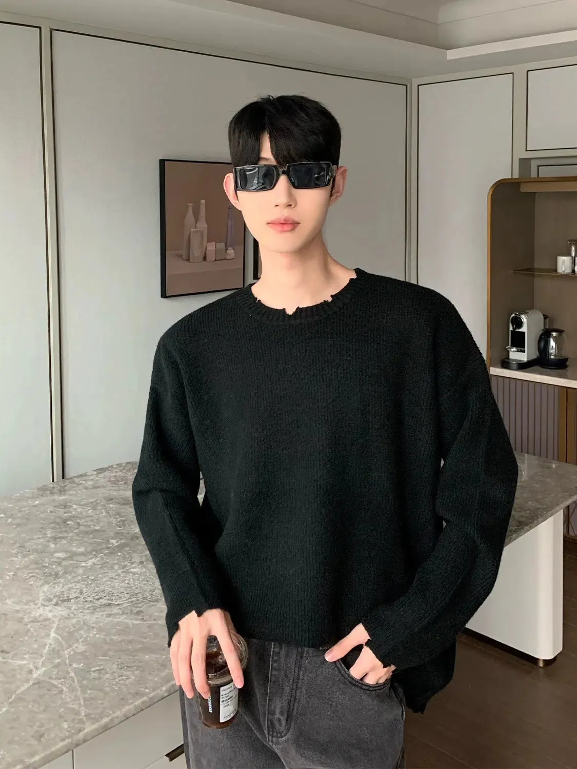 Maxct Loose-fit Crew Neck Sweater