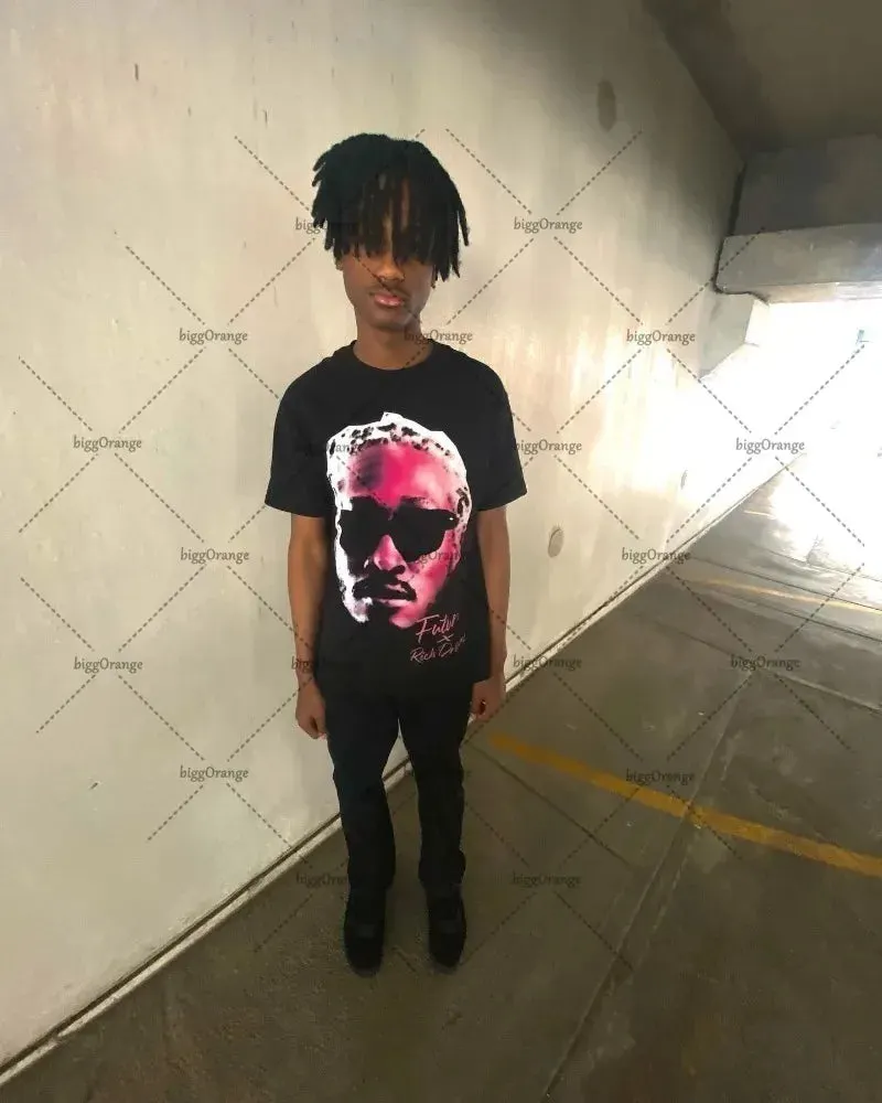 Maxct Y2k Retro Hip-hop Trendy Brand Oversized Short-sleeved Women Gothic Punk Style Printed T-shirt Men's Street Versatile Tops Men