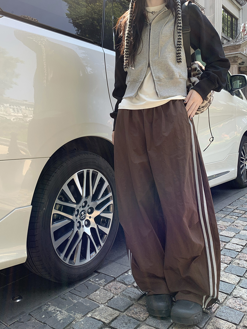 Grey Cropped Hoodies Zip Up Long Sleeve Sweatshirt Cardigan Oversized Autumn Fashion Wide Leg Track Pants Two Piece Sets
