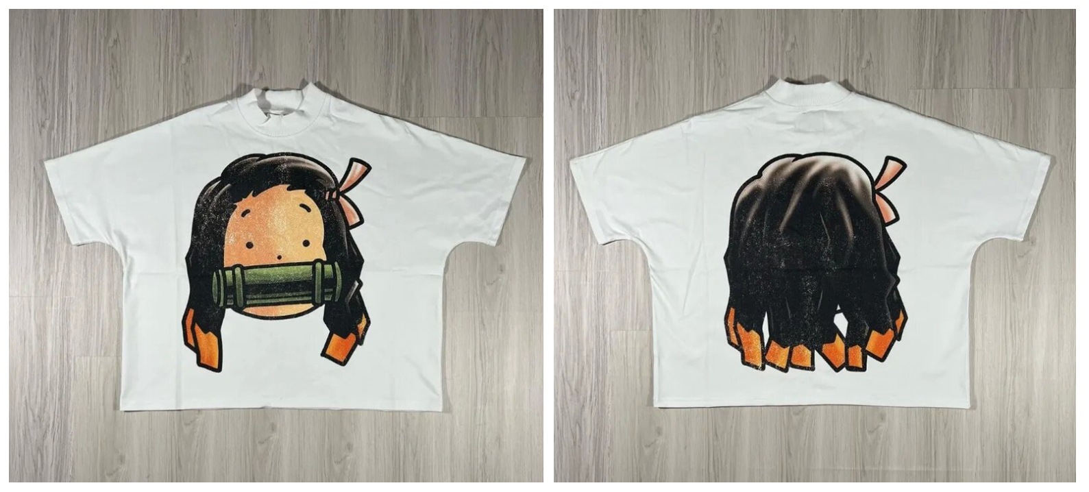 Maxct High Street Retro Cartoon Short-Sleeved Shirt Men's Y2K American Loose Casual Gothic Punk Oversized T-shirt Men's