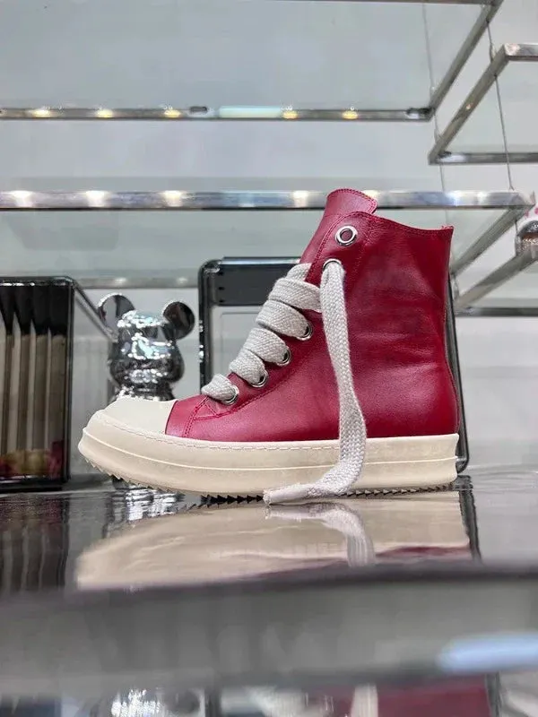 High Top Sneakers- Unisex Motorcycle Zip Boots Maxct