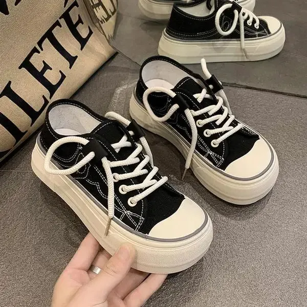 Shoes for Teen Girls Canvas Platform Sneakers Maxct