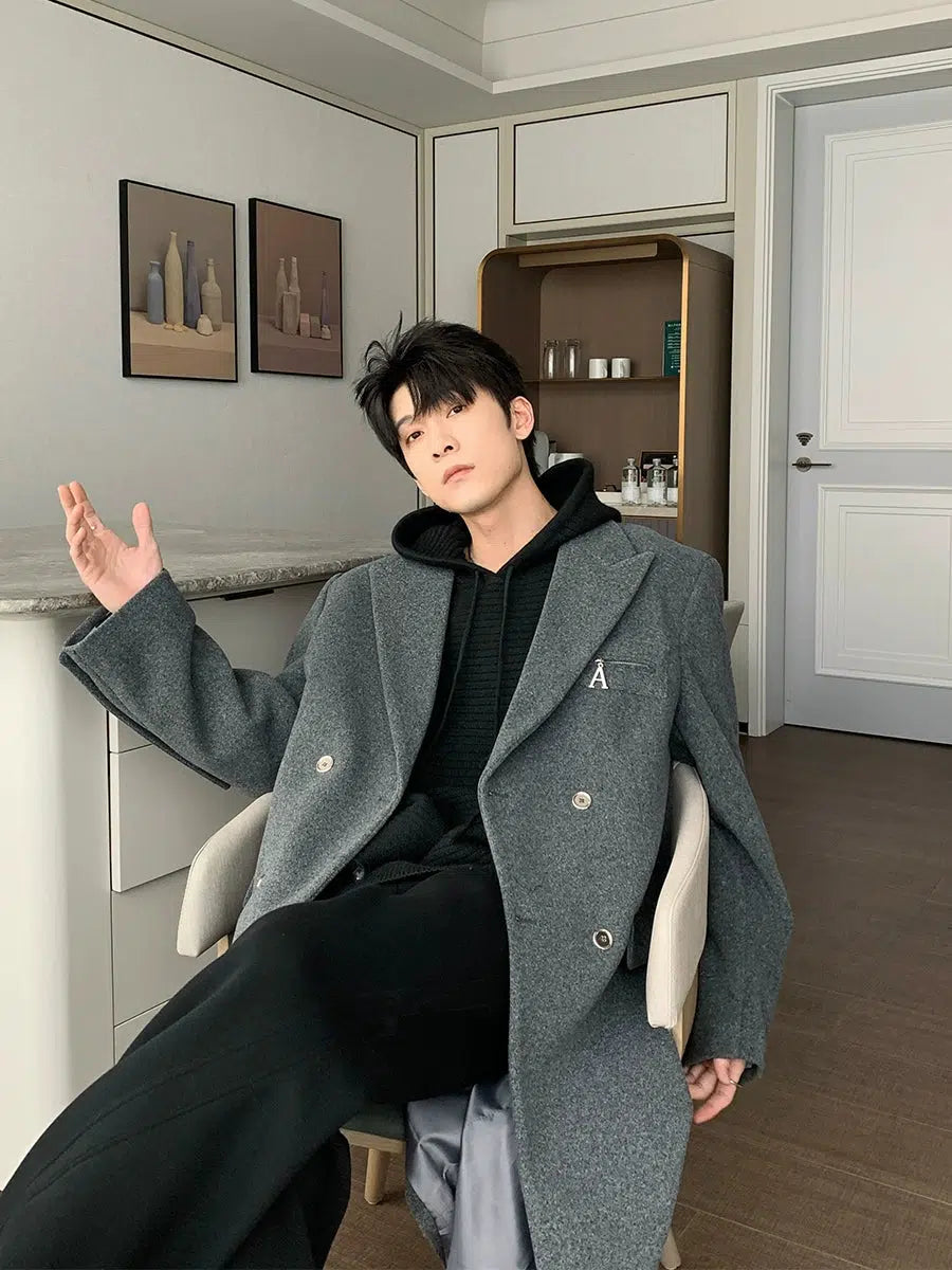 Maxct Long Double-breasted Wool Coat