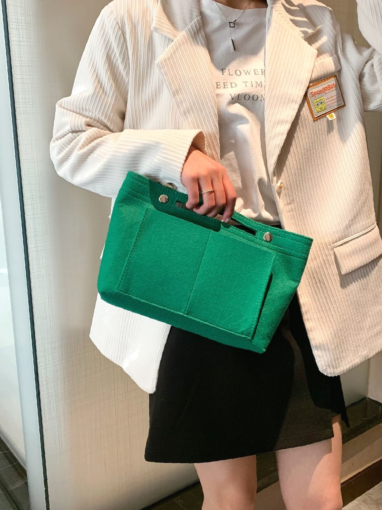 Maxct - Snap Button Bag Insert  - Women Tote Bags