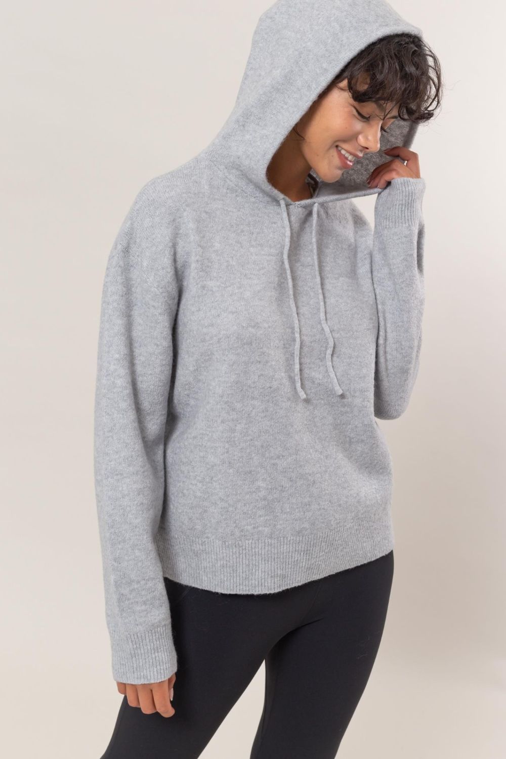 Maxct &HYFVE Drawstring Long Sleeve Hooded Sweater