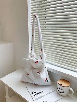 Bag For Love - Fluffy Leopard Pattern Square Bag - Women Maxct Bags