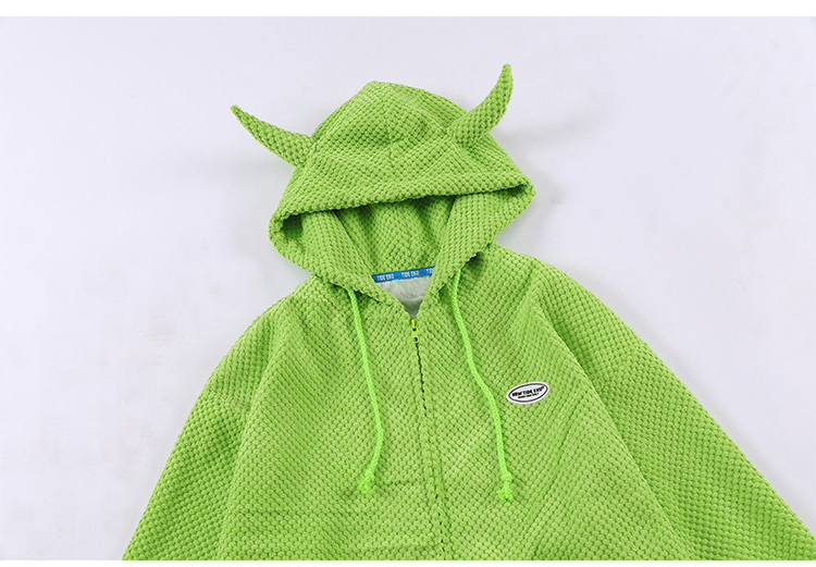 Unisex Demon Horns Zipper Hoodie - true-deals-club