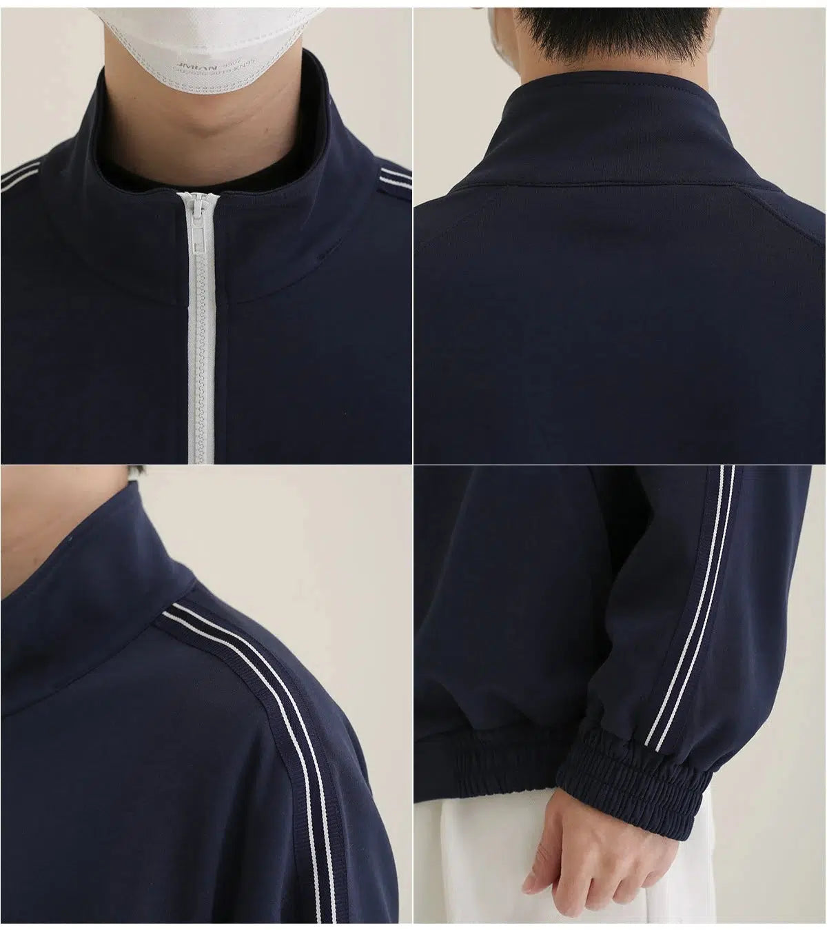 Maxct Stand Collar Two-bar Sports Jacket