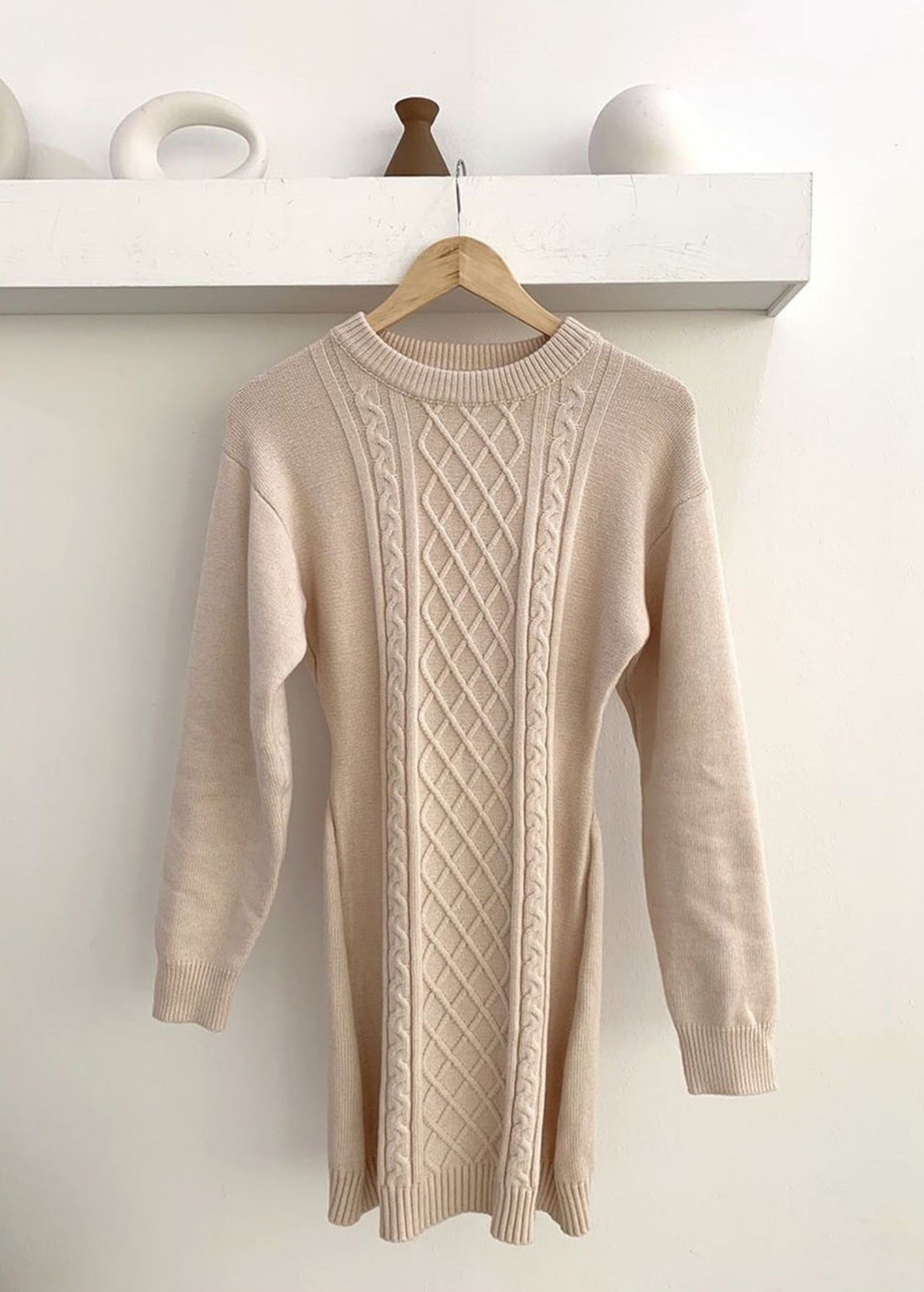 Ribbed Bodycon Mini Sweater Dress Maxct