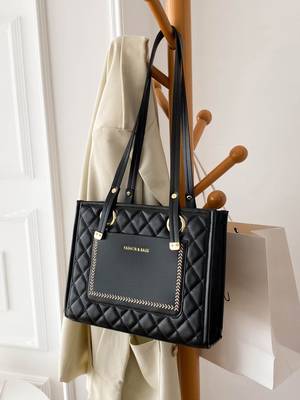 Large Capacity Textured Shoulder Tote Bag - Women Tote Bags