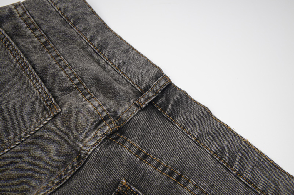 Jeans Pants for Men Straight Patchwork Streetwear Baggy Denim Trousers Unisex Cargos