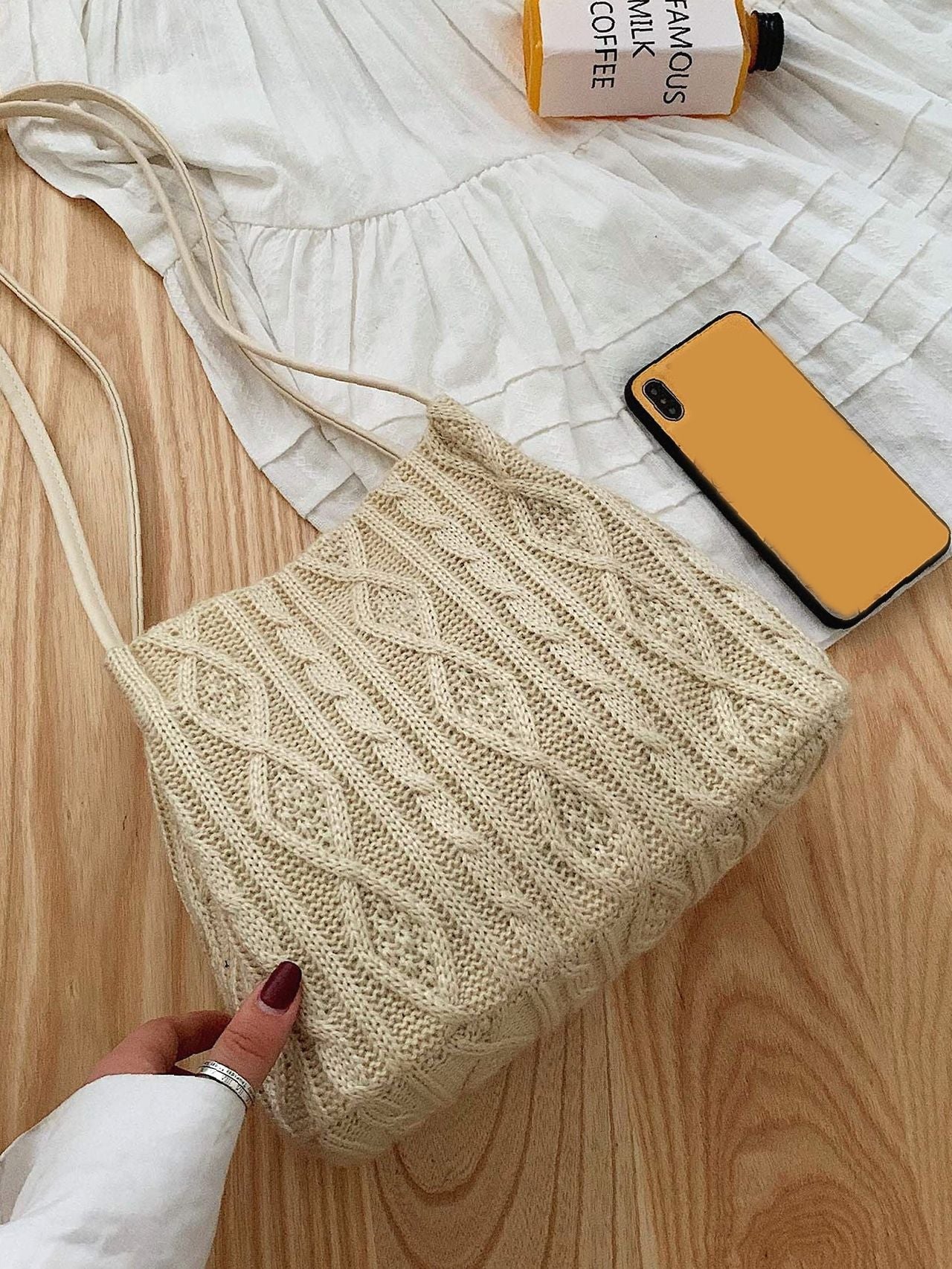 Maxct - Minimalist Crochet Tote Bag  - Women Tote Bags