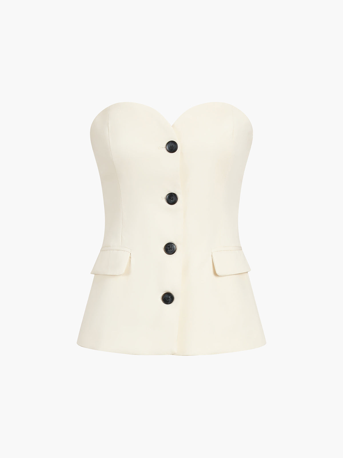 Maxct Solid Tube Top With Wide Leg Pants Set