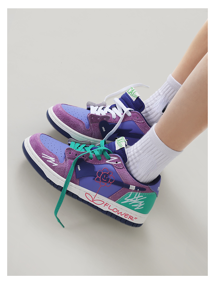 Low-top Graffiti Skateboard Shoes - true deals club