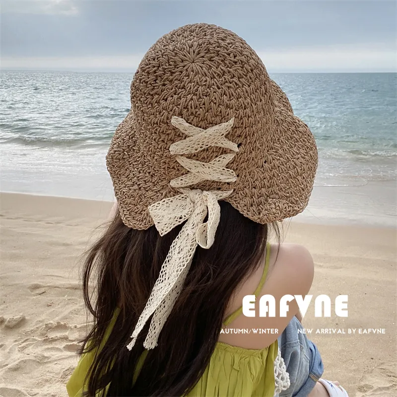 Straw Hat Women's Summer Thin Lace Fresh Style Hat