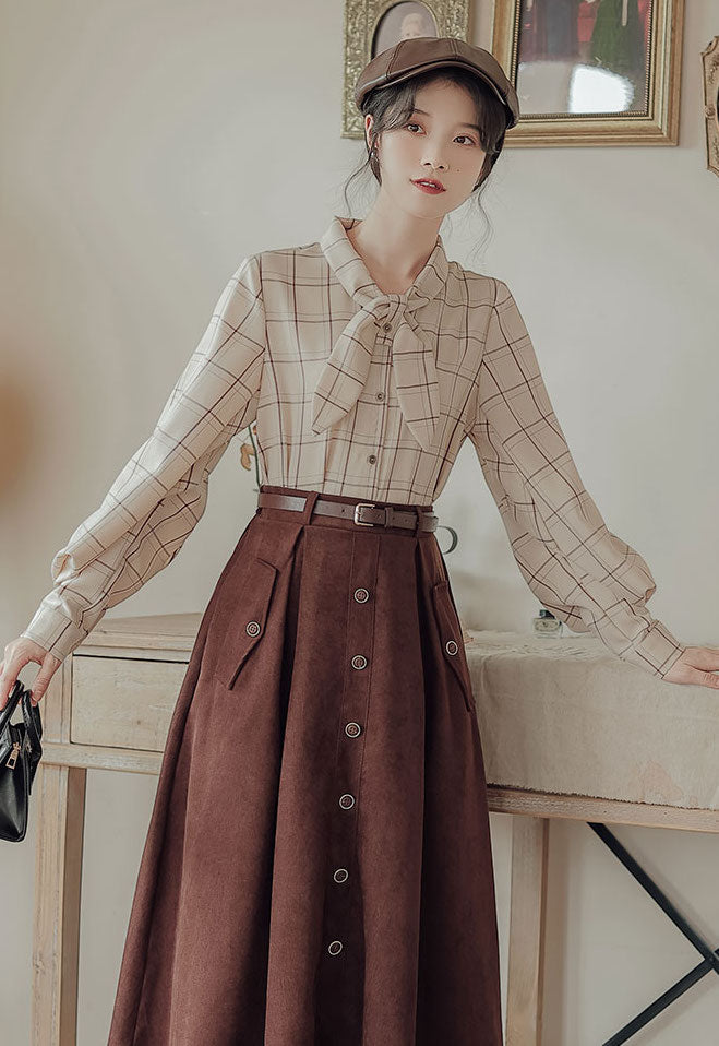 Button Up Suede Pinafore Dress Maxct