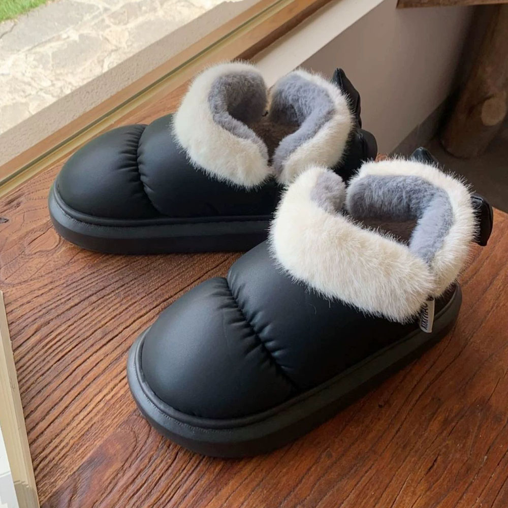 Winter Women's Cute Warm Bow Ankle Boots - true deals club