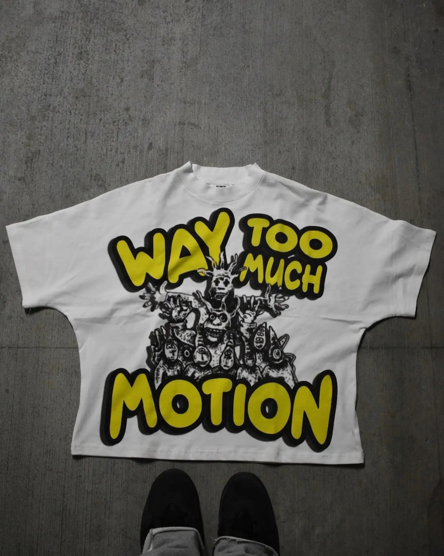 Maxct Y2K Drop Sleeves Oversized T Shirt Men Women Harajuku Hip Hop Cartoon Character Letter Graphic Printed T Shirt Cotton Goth Tops