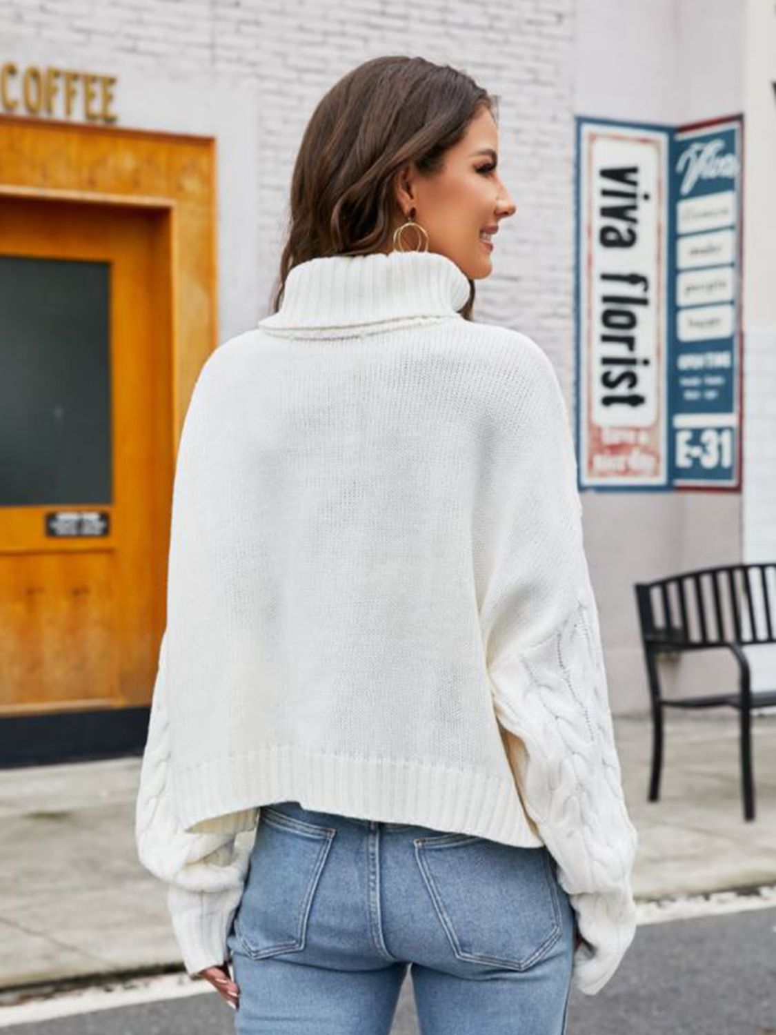 Maxct &Turtle Neck Cable-Knit Sweater