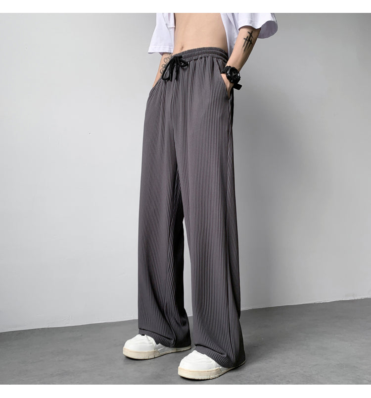 liu Essential Pleated Straight Trousers Maxct