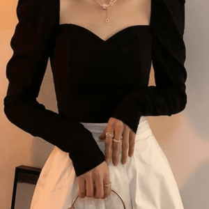 Maxct Ruched Puff Sleeve Blouse