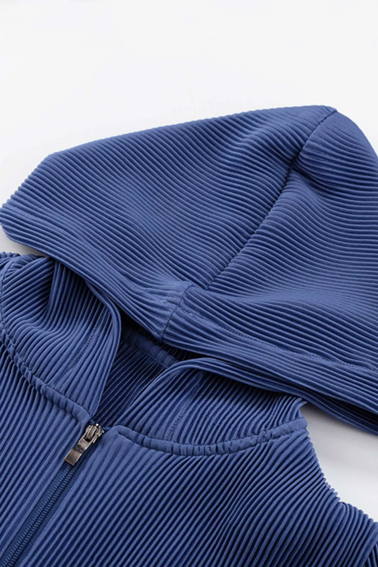 Maxct Blue Hoodie Halter Vest Three-Piece Pants Set