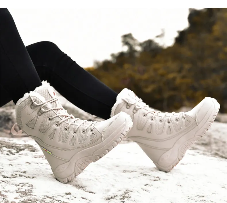 Unisex High Top Warm Plush Snow Boots - true-deals-club