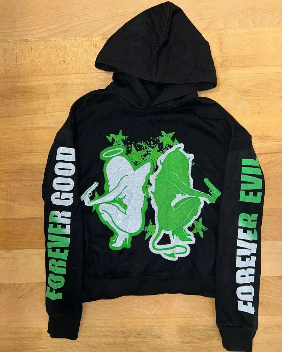 Maxct Y2k Long Sleeved Pullover Hoodie Sweatshirt Dark High Street Oversized Streetwear Hip-Hop Punk Print Pattern Top Clothing Jacket