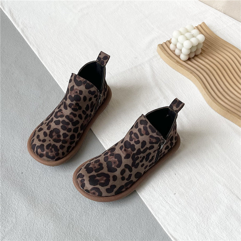 Maxct Women Autumn Retro Suede Zipper Short Boots