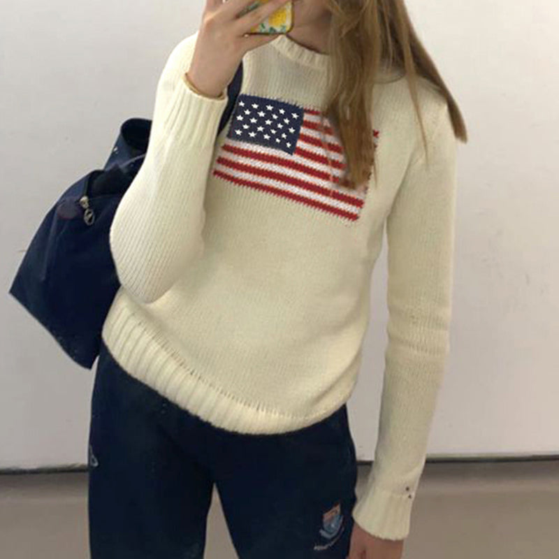 Maxct Mable American Flag Sweater