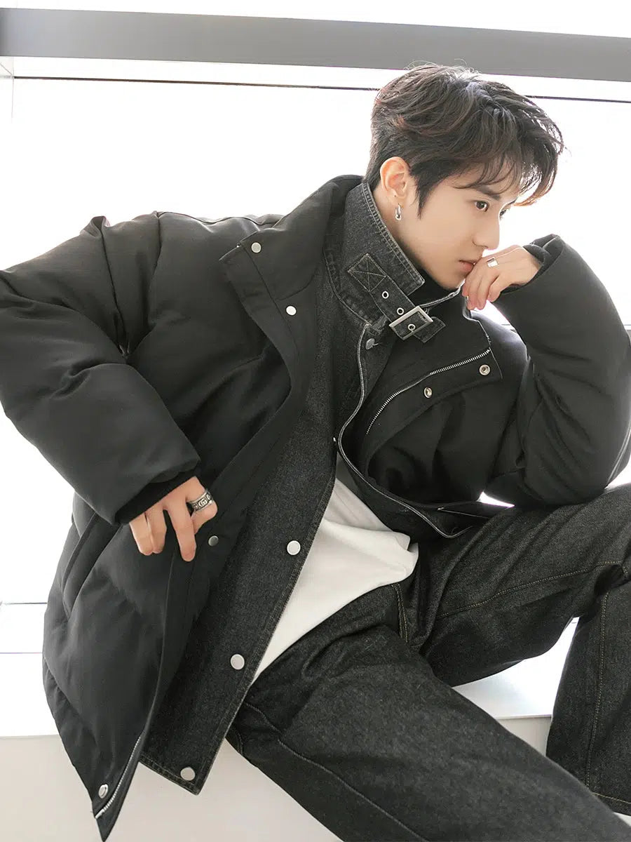 Maxct Two-piece Denim Puffer Jacket