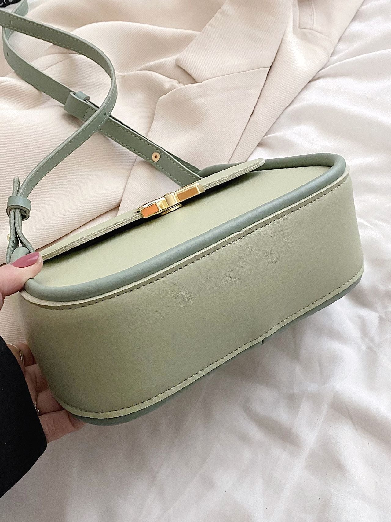 Bag For Love - Bow Decor Flap Saddle Bag  - Women Maxct Bags
