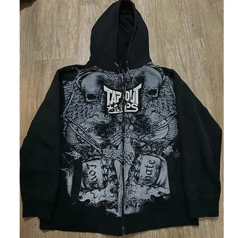 Maxct Woman Hoodie Female Clothing Y2k Sweatshirts Stitch Goth Kpop Blouse New Jackets Summer Letter Printed Fashion Long Sleeve