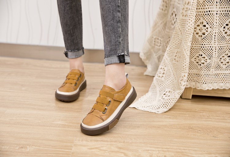 Genuine Leather Flat Girl Student Shoes - true-deals-club