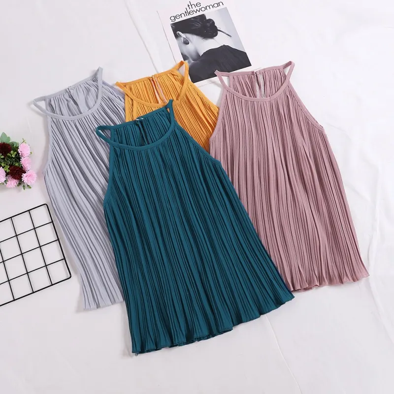 Maxct New Chiffon Tank Top Tees Women Loose Strapless Sexy Solid Elegant Tops