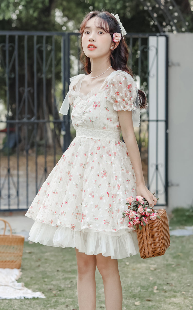 Dainty Rose Petticoat Mini Dress Maxct