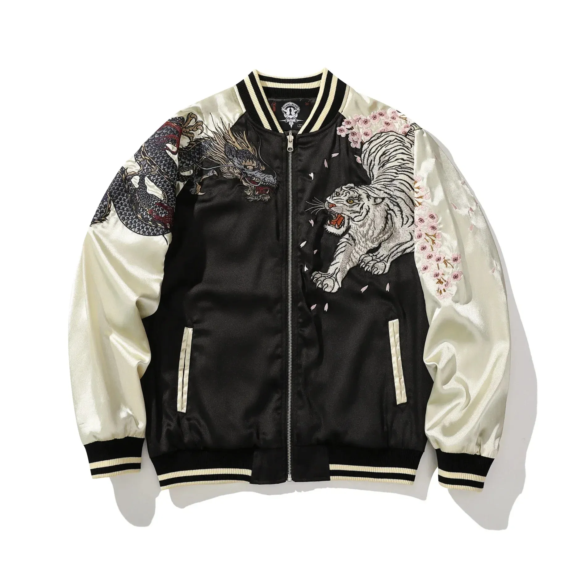 Maxct &Dragon Phoenix Embroidered Bomber Jacket