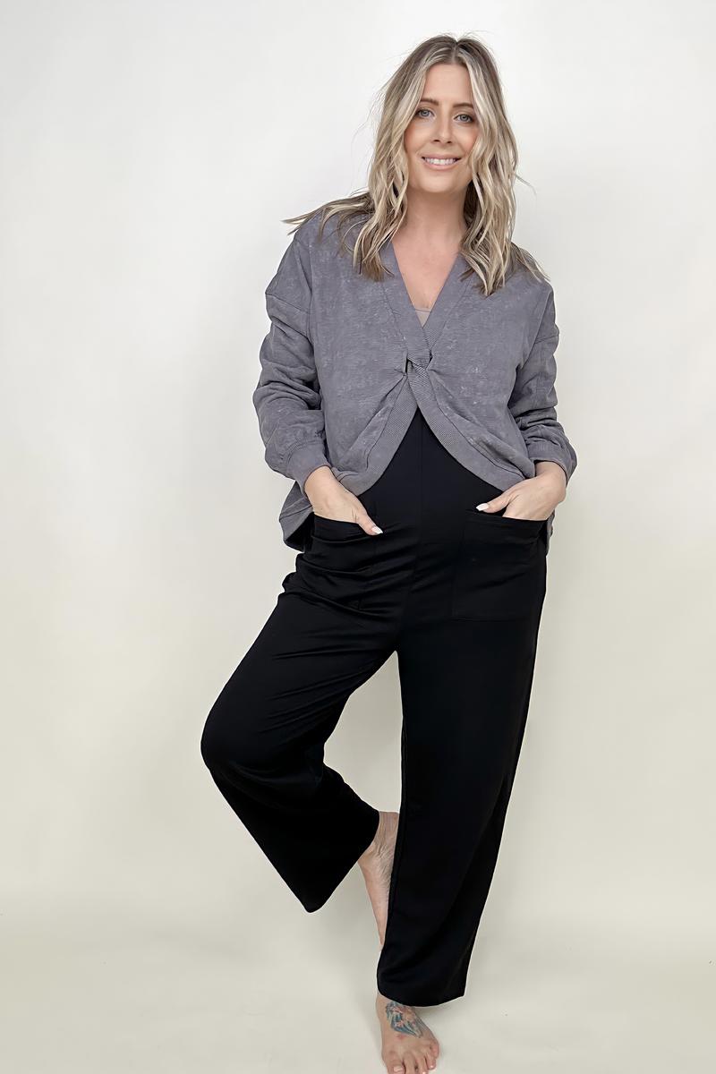 Maxct &Twist Detail Reversible Oversized Sweatshirt With Pockets